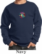 Kids Yoga Sweatshirt Hippie Sun Patch Middle Print Sweat Shirt