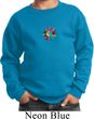 Kids Yoga Sweatshirt Hippie Sun Patch Middle Print Sweat Shirt
