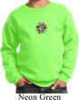 Kids Yoga Sweatshirt Hippie Sun Patch Middle Print Sweat Shirt