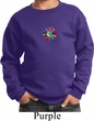 Kids Yoga Sweatshirt Hippie Sun Patch Middle Print Sweat Shirt
