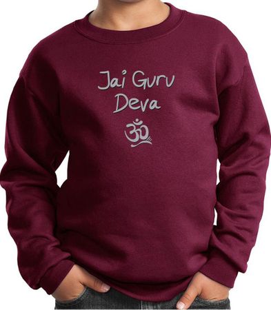 Kids Yoga Sweatshirt Jai Guru Deva Sweat Shirt