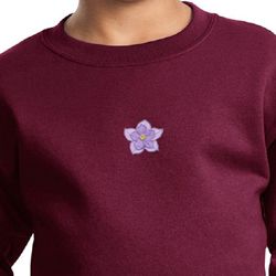 Kids Yoga Sweatshirt Layered Flower Patch Sweat Shirt