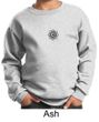Kids Yoga Sweatshirt Black Lotus OM Patch Small Print Sweat Shirt