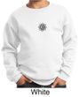 Kids Yoga Sweatshirt Black Lotus OM Patch Small Print Sweat Shirt