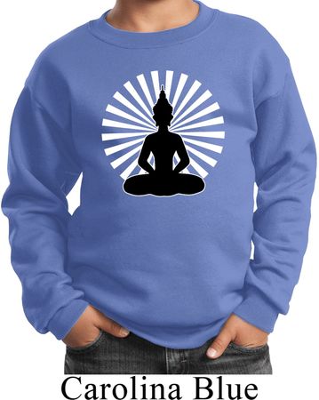 Kids Yoga Sweatshirt Meditating Buddha Youth Sweat Shirt