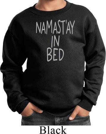Kids Yoga Sweatshirt Namastay In Bed Sweat Shirt