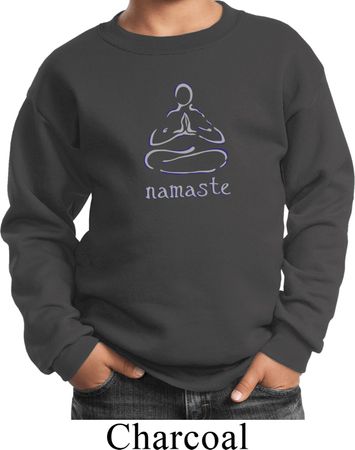 Kids Yoga Sweatshirt Namaste Lotus Pose Sweat Shirt