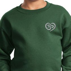 Kids Yoga Sweatshirt OM Heart Pocket Print Sweat Shirt
