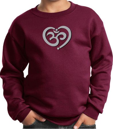 Kids Yoga Sweatshirt OM Heart Sweat Shirt