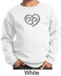 Kids Yoga Sweatshirt OM Heart Sweat Shirt