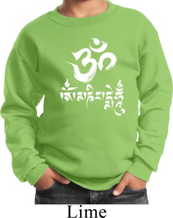 Kids Yoga Sweatshirt OM Mani Padme Hum Sweat Shirt
