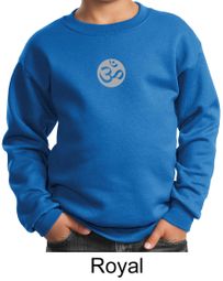 Kids Yoga Sweatshirt Om Symbol Small Print Youth Sweat Shirt