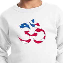 Kids Yoga Sweatshirt Patriotic Om Sweat Shirt