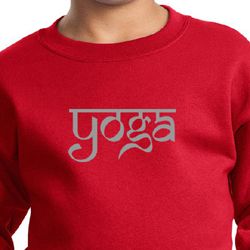 Kids Yoga Sweatshirt Sanskrit Yoga Text Youth Sweat Shirt