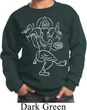 Kids Yoga Sweatshirt Sketch Ganesha White Print Youth Sweat Shirt
