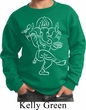 Kids Yoga Sweatshirt Sketch Ganesha White Print Youth Sweat Shirt