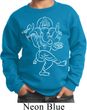 Kids Yoga Sweatshirt Sketch Ganesha White Print Youth Sweat Shirt