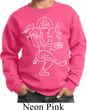 Kids Yoga Sweatshirt Sketch Ganesha White Print Youth Sweat Shirt