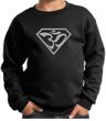 Kids Yoga Sweatshirt Super OM Youth Sweat Shirt
