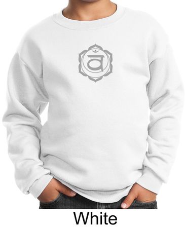 Kids Yoga Sweatshirt Swadhisthana Chakra Symbol Youth Sweat Shirt