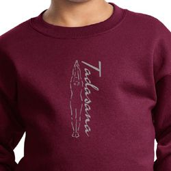 Kids Yoga Sweatshirt Tadasana Mountain Pose Youth Sweat Shirt