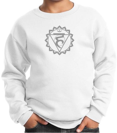 Kids Yoga Sweatshirt Vishuddha Chakra Meditation Youth Sweatshirt