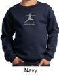 Kids Yoga Sweatshirt Warrior 2 Pose Meditation Youth Sweat Shirt