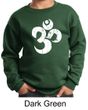 Kids Yoga Sweatshirt White Distressed OM Sweat Shirt