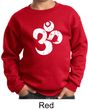 Kids Yoga Sweatshirt White Distressed OM Sweat Shirt
