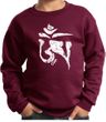 Kids Yoga Sweatshirt White Tibetan Om Sweat Shirt
