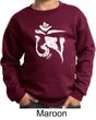 Kids Yoga Sweatshirt White Tibetan Om Sweat Shirt