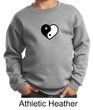 Kids Yoga Sweatshirt Yin Yang Heart Small Print Sweat Shirt