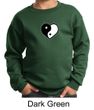 Kids Yoga Sweatshirt Yin Yang Heart Small Print Sweat Shirt