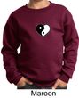 Kids Yoga Sweatshirt Yin Yang Heart Small Print Sweat Shirt