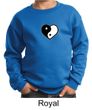Kids Yoga Sweatshirt Yin Yang Heart Small Print Sweat Shirt