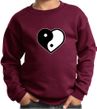 Kids Yoga Sweatshirt Yin Yang Heart Sweat Shirt