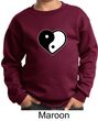 Kids Yoga Sweatshirt Yin Yang Heart Sweat Shirt