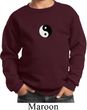 Kids Yoga Sweatshirt Yin Yang Patch Small Print Sweat Shirt