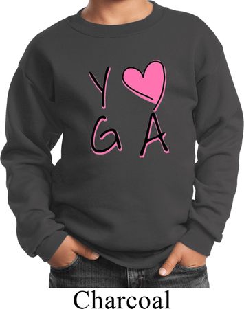 Kids Yoga Sweatshirt Yoga Love Sweat Shirt