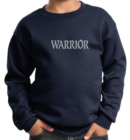 Kids Yoga Swestshirt Warrior Text Sweat Shirt