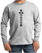 Kids Yoga T-shirt 7 Chakras Black Print Youth Long Sleeve Shirt