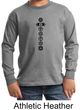 Kids Yoga T-shirt 7 Chakras Black Print Youth Long Sleeve Shirt