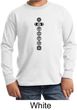 Kids Yoga T-shirt 7 Chakras Black Print Youth Long Sleeve Shirt