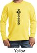 Kids Yoga T-shirt 7 Chakras Black Print Youth Long Sleeve Shirt