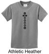 Kids Yoga T-shirt 7 Chakras Black Print Youth Tee