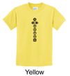 Kids Yoga T-shirt 7 Chakras Black Print Youth Tee