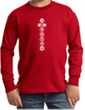 Kids Yoga T-Shirt 7 Chakras White Print Youth Long Sleeve Shirt