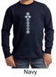 Kids Yoga T-Shirt 7 Chakras White Print Youth Long Sleeve Shirt