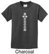 Kids Yoga T-shirt 7 Chakras White Print Youth Tee