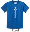 Kids Yoga T-shirt 7 Chakras White Print Youth Tee
